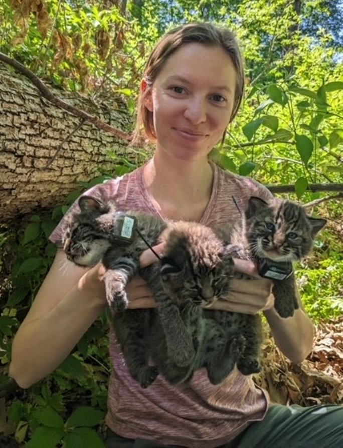 Katherine holding kittens